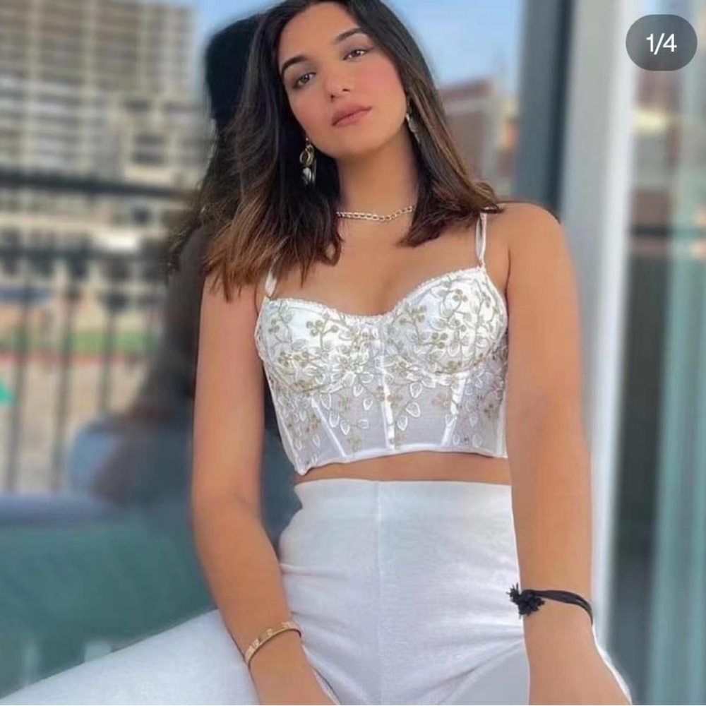 Vintage lace bustier top - Picture 2 of 5